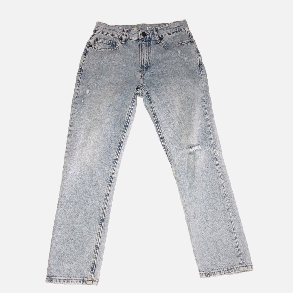 Gap Kids Easy Taper Size 10 Distressed Blue Light Wash Jeans Boys